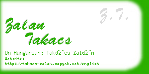 zalan takacs business card